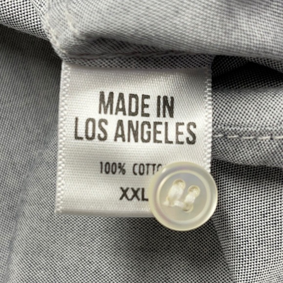 Buck‎ Mason Men Long Sleeve Shirt Oxford Twill Chambray Button Field Pocket XXL - Picture 5 of 10